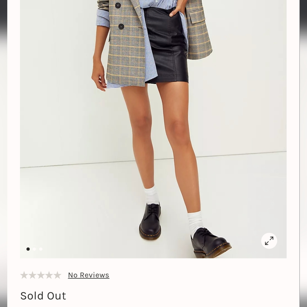 Free people Modern Femme Vegan Leather Mini Skirt